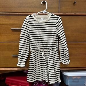 Crewcuts Black and White Striped Kids Dress